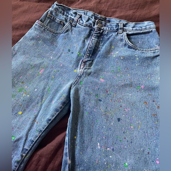 1980’s Vintage Bill Blass Petite paint speckled Mom Jeans! *Approx* size 29P - Picture 2 of 16